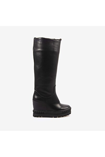 Rouge Hakiki Deri Kadın Platform Topuk Çizme 44211