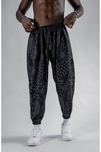 Superbluemexico Unisex Jacquard Patterned Jogger Pants