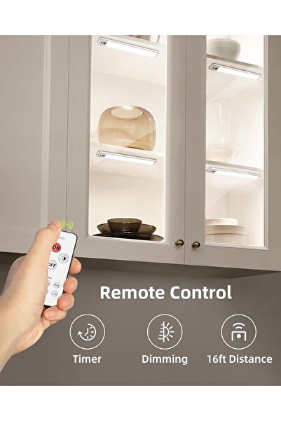 EZVALO 5 x Rechargeable Indoor LED Light with Motion Sensor, 23 cm LED Kitchen Light with Wireless R