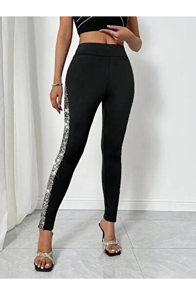 ALPACO Colanți de scufundări cu paiete cu talie înaltă pentru femei