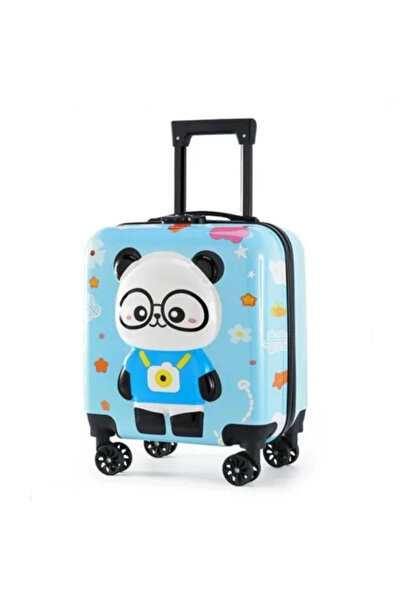 JollyMag Troler blue, tip valiza, copii, model ursulet