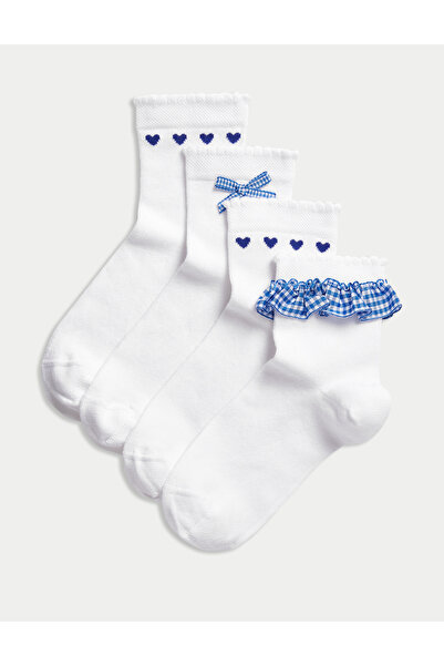 Marks & Spencer 4’lü Pamuk Karışımlı Okul Çorabı