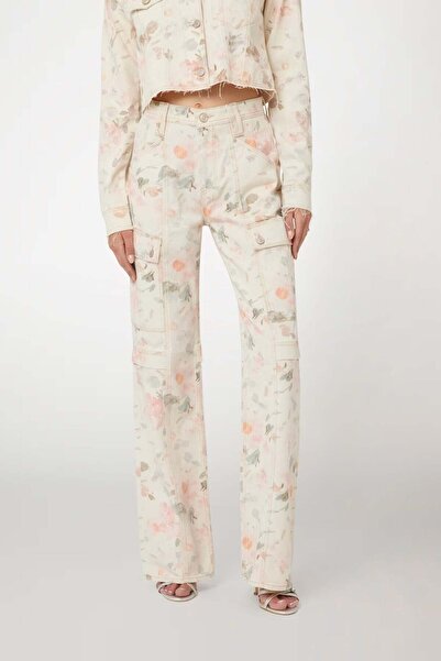 Guess Pants with White Floral Print