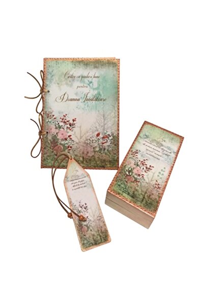 mixartstudiobym Set cadou „Gânduri pentru doamna profesoară” cu carte de amin...