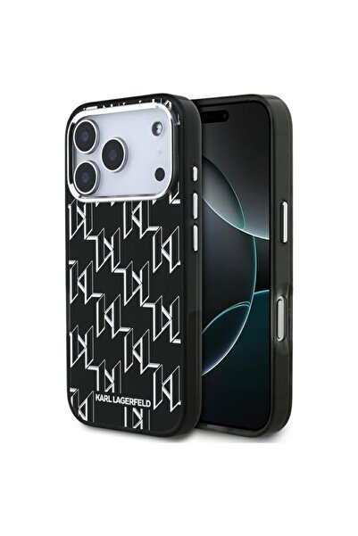 Karl Lagerfeld Carcasă pentru iPhone 17 Pro, IML Glitter cu logo-ul K&C Heads...