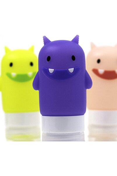 YumBox Silicone Condiment Squeeze Bottles (Funny Monsters) Set of 3