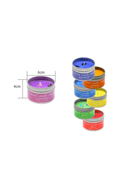 OEM Set 7 Chakra Candles with Crystals and Essential Oils - Harmony for Mind, Body, and Spirit