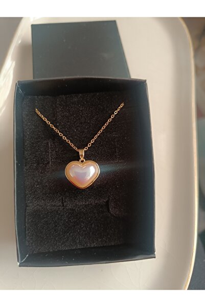 Kudi Bombeli ince Zincir kalp midelli Gold renk zincir