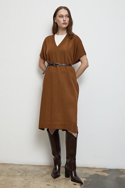 QANU Πουλόβερ Poncho Μαύρο