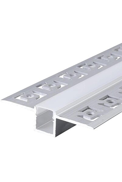 RFAN Profil LED încastrat, finisaj tencuială, lungime 3 m, lățime 1,5 cm