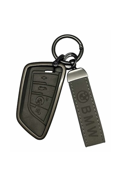 Xentech Light Carcasa cheie auto din aliaj plus breloc piele ecologica compat...