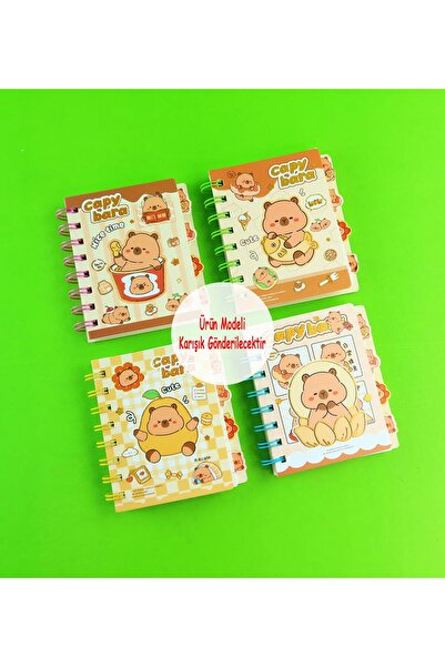 Gift Moda Capybara 4-Compartment Lined Notebook - Bm-1878