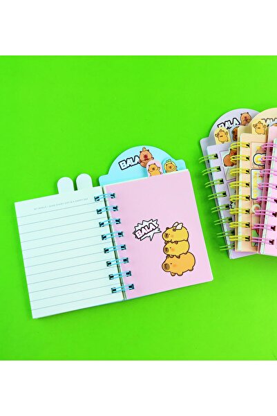 Gift Moda Capybara 4-Compartment Lined Notebook - Bm-1879