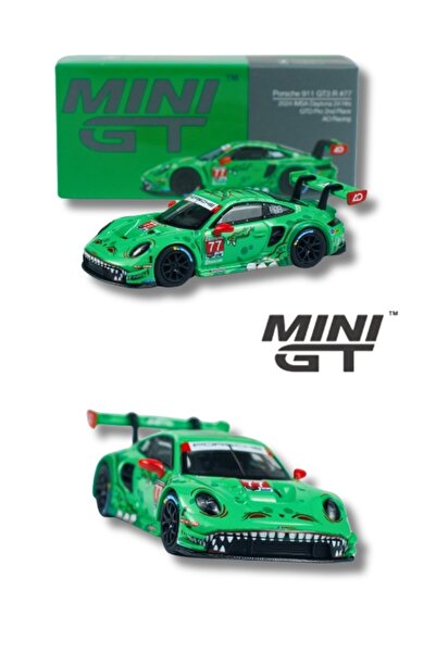mini gt 1:64 Porsche 911 Gt3 R # 77 Ao Racing 2024 Daytona Imsa Gtd Pro 2Nd –...