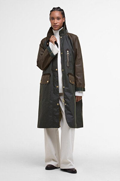 Barbour Evette Yağlı Ceket OL52 Fern/Beech/Ancient Tartan