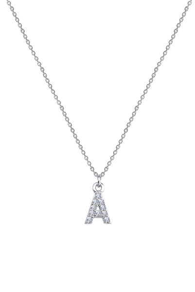 Gimora Kadın Taşlı A Harfi Kolye