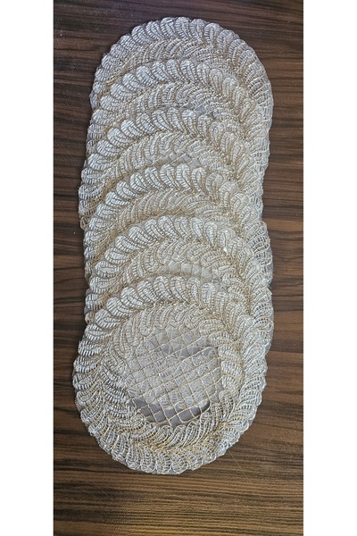 PınarTekstil مناديل تقديم القهوة 6 قطع