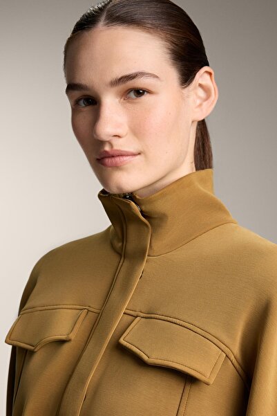 Oysho Short adjustable waist jacket with brushed modal