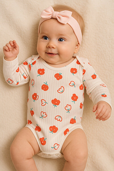 Pamira 100% Cotton Long Sleeve Baby Bodysuit