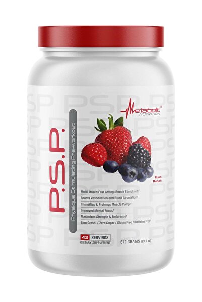 Metabolic Nutrition مشروب ما قبل التمرين من بي.إس.بي فيزيك ستيميليتينغ 672 غرام - فاكهة بنكهة النعناع