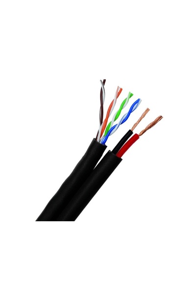 Rovision Cablu de rețea UTP cat5 cu alimentare 2x1 mm rolă 100m