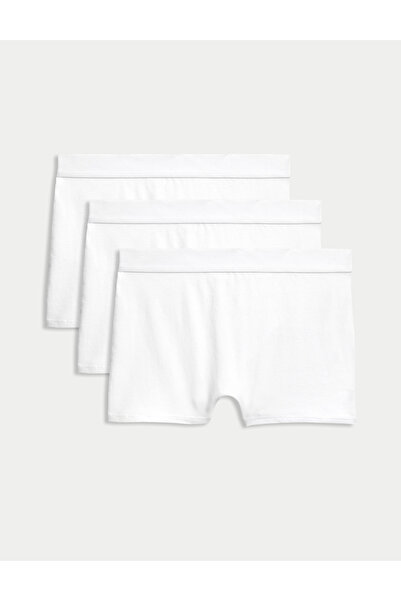 Marks & Spencer 3'lü Pamuk Karışımlı Boxer Şort (6–16 Yaş)