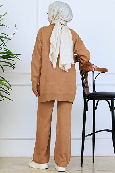 benguen Floral Knitwear Cardigan Set S1001 Mink