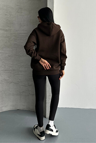 macharel jeans Φούτερ με κουκούλα με κουκούλα με μεταλλικό φερμουάρ με 3 κλωστές