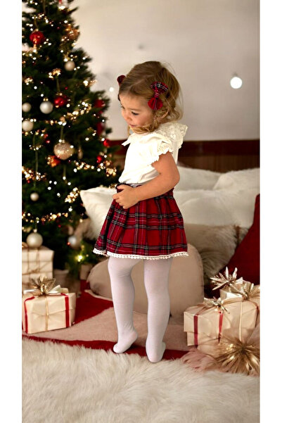 İPEKACOUTURE Girl's Plaid Skirt