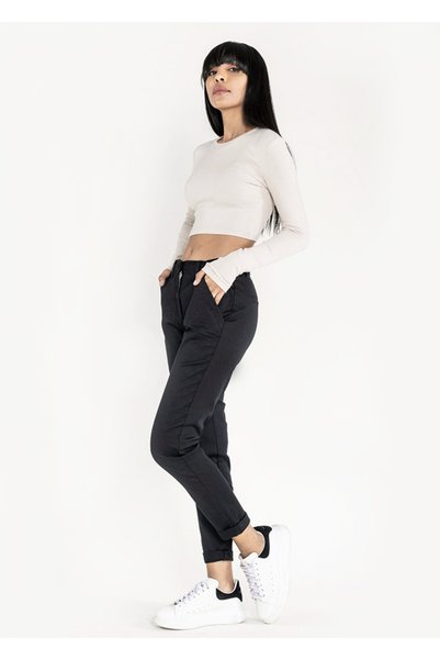 Nina Carter Pantaloni chino negri B-J250 M10