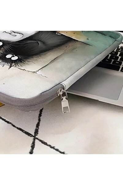 Dodemert Home Five Kittens Soft Fabric Zippered Protective Polyester Notebook Bag Case (38.1 cm)