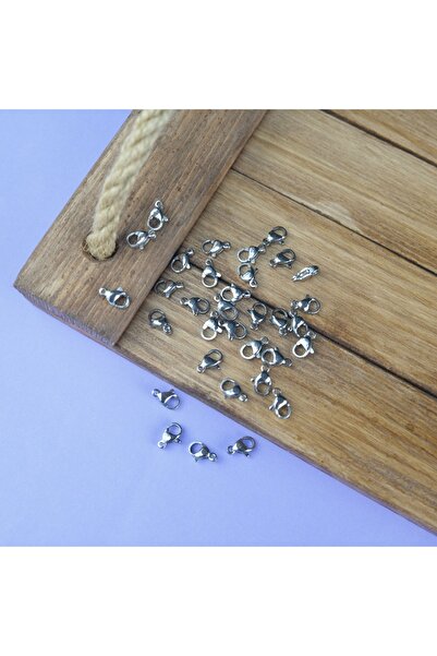 Prestij Boncuk Clip de oțel de 9 mm pentru papagal, culoare argintie, pentru ...