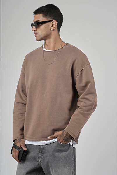 Butik Trend Biz Оверсайз мъжка блуза с обло деколте