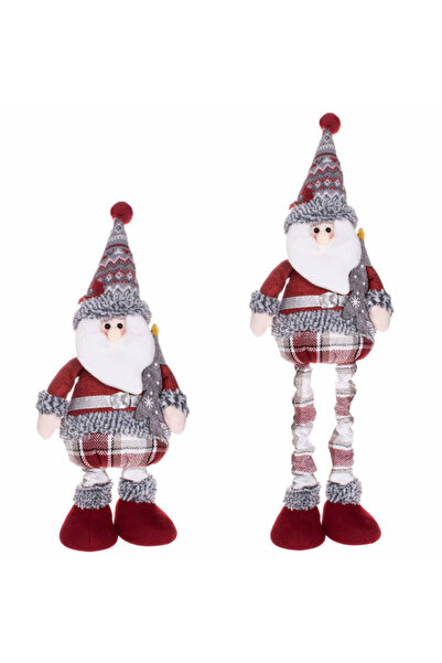 SERSIMO Christmas figurine, Santa Claus, telescopic legs, extendable height 57-80cm