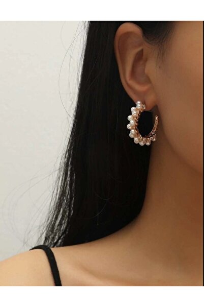 Inovius Cercei Aurii cu Perle