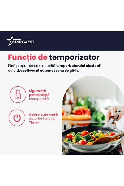 STARCREST Built-in hob SIH-3232, Induction, 2 cooking zones, 3500 W, Black Glass Kanger