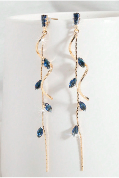 Inovius Cercei Glint, Albastru cu Auriu - 471633