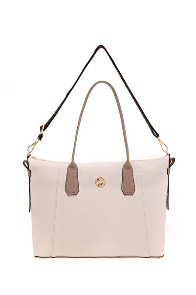 U.S. Polo Assn. Women's Beige Shoulder Bag