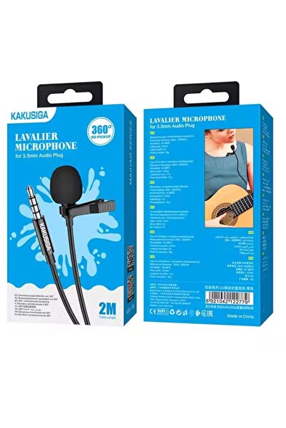 KAKUSİGA 360 Degrees HD Pickup Adaptive Noise Reduction Wireless Mini Portable Lapel Stereo Micropho