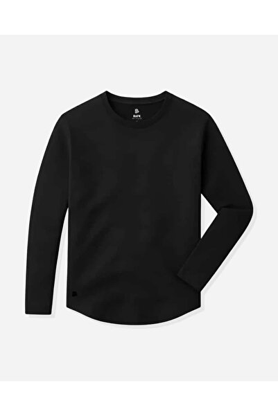 BAFK AD Erkek Siyah Basic Sweatshirt