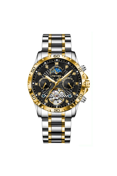 Tevise Ceas bărbătesc mecanic automat, business, analogic, elegant, argintiu/...