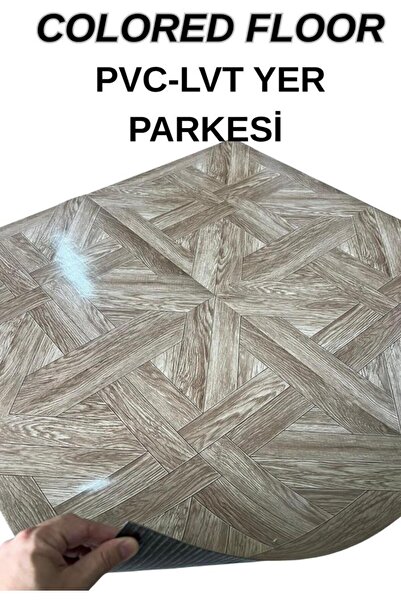 Renkli Duvarlar Versay Model Desenli Pvc-Lvt 60cmx60cm 1 Adet Yapışkanlı Yer ...