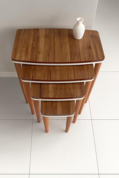 A S T HOME Garda Çift Kat Zigon Sehpa /Modern Sehpa/Ahşap Sehpa