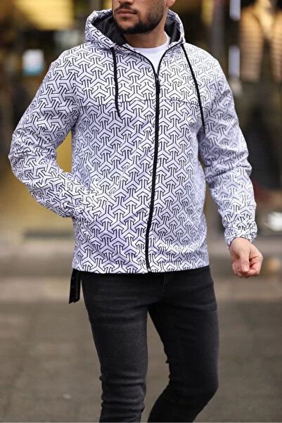 Modayakamoz Unisex Hooded Lined Raincoat - White