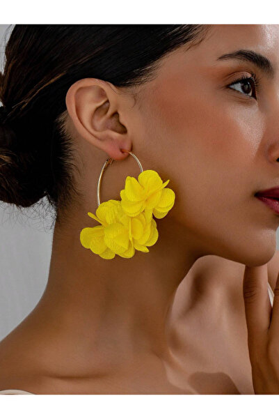 Inovius Cercei Galbeni cu Cerc È™i Flori, Sol - 070754