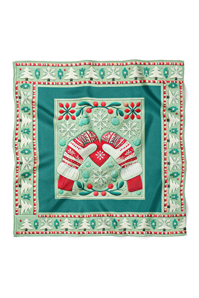 nehir eşarp Yılbaşı Özel Motifler Desen Fular Bandana 50x50 Cm