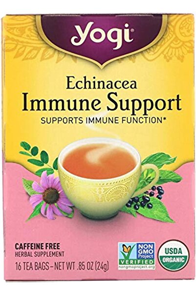 Yogi Tea Caffeine-free Echinacea Immune Support, 16 Tea Bags, 85oz/24g
