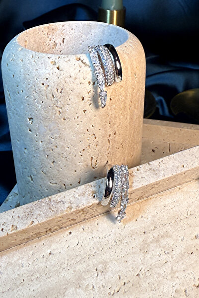 MOONİ ACCESSORİES Limited Edition Design Model Xuping Silver Silver Color Women's Earrings