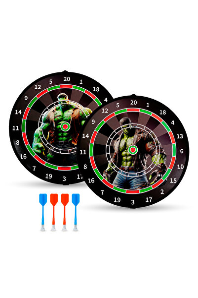 NeUygun 4 Oklu Mıknatıslı Dart Seti Çift Yönlü Manyetik Dart Askılı Dartboard