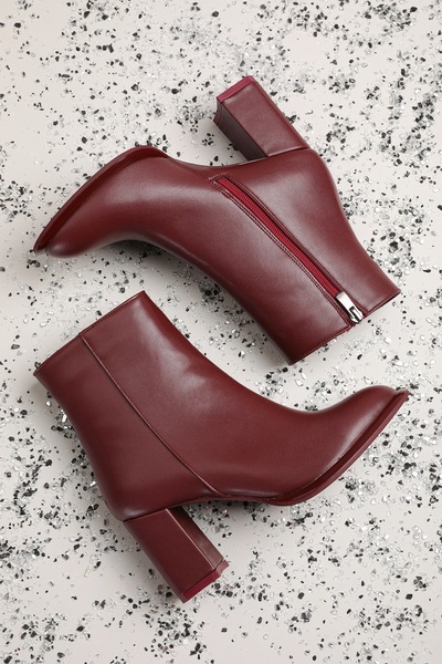 Gondol Kadın Klasik Topuklu Ofis Botu mad.1350 Bordo